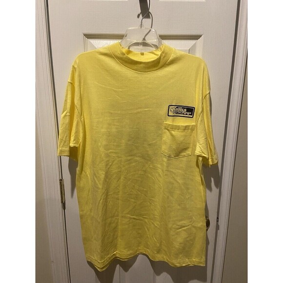 Vintage Gordie's Performance Machine Shirt Mens Extra Large Yellow Made USA 80s - Picture 4 of 15